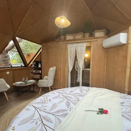 Dôme Géodésique En Bois Сasa de vacaciones Montady